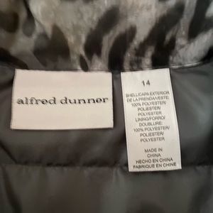 Alfred Dunner Women's Leopard Long Sleeve Windbreaker Jacket